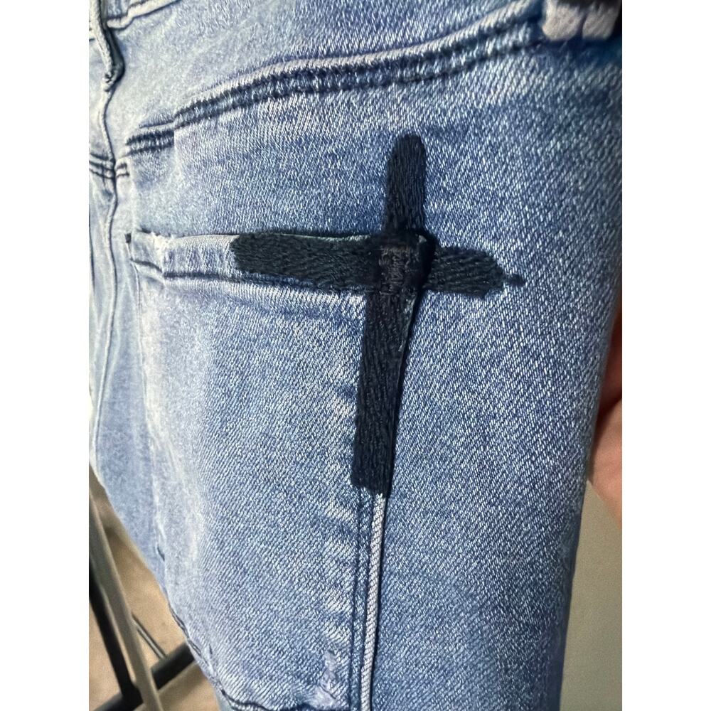 092 RTA‎ Distressed Skinny Jeans Size 26 Raw Hem Stretch Denim - Picture 3 of 9